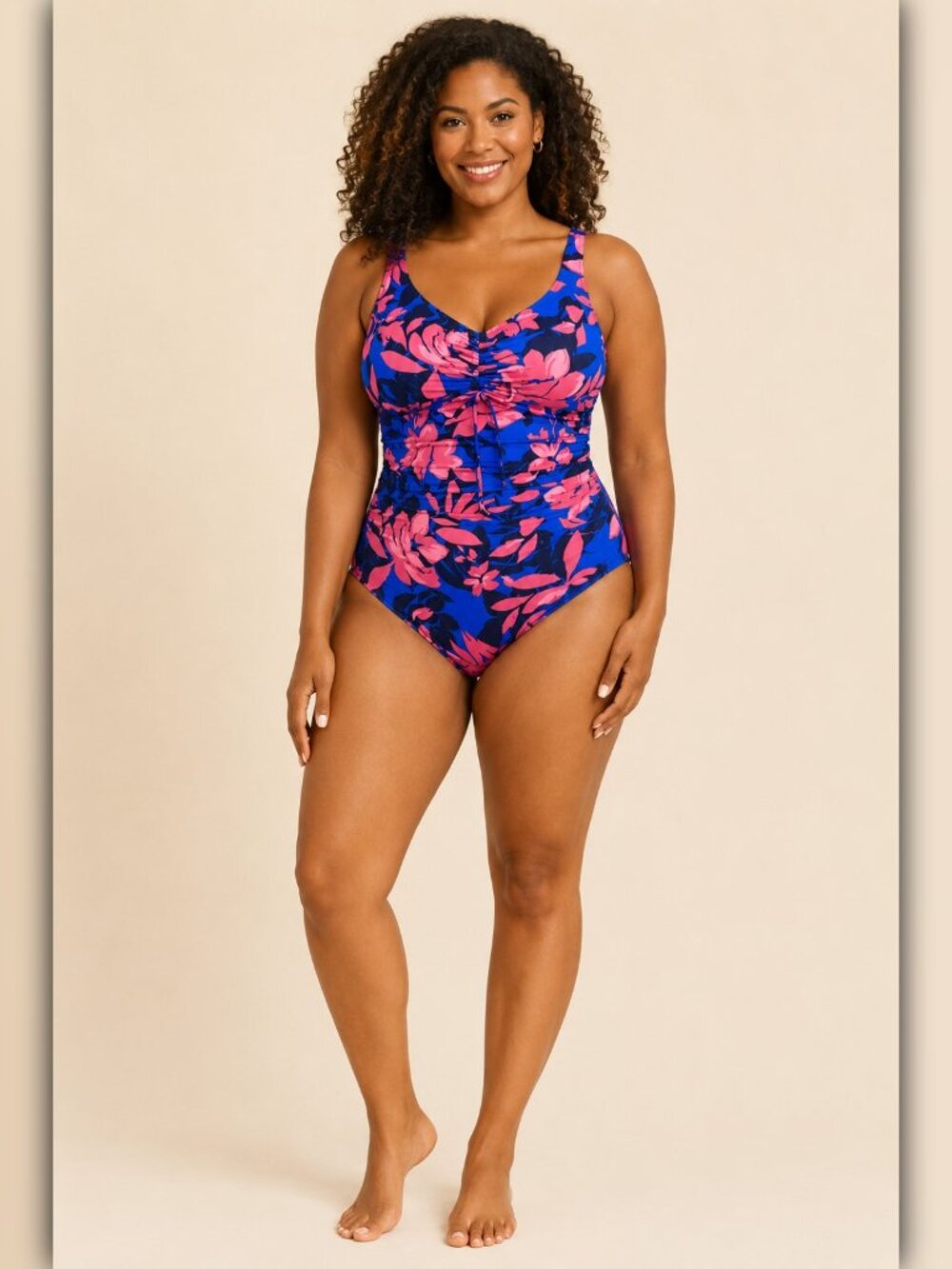 A052-D • Vibrant Floral One-Piece Swimsuit